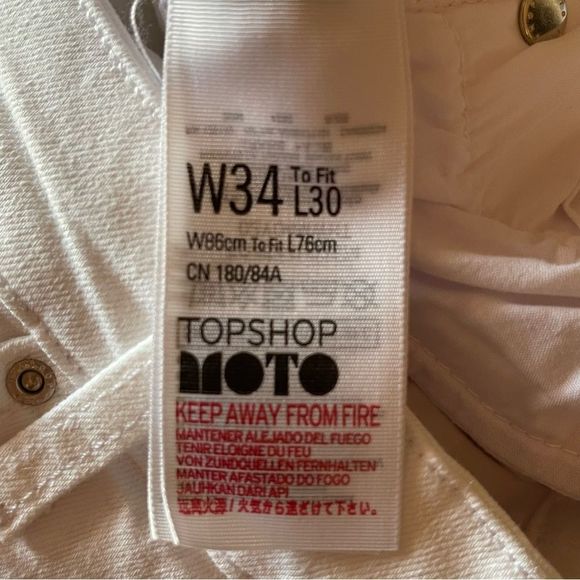 NWT TOPSHOP “JAMIE” High Waist Ankle Grazer jeans, plus size 34 x 30, wh… - Picture 8 of 13